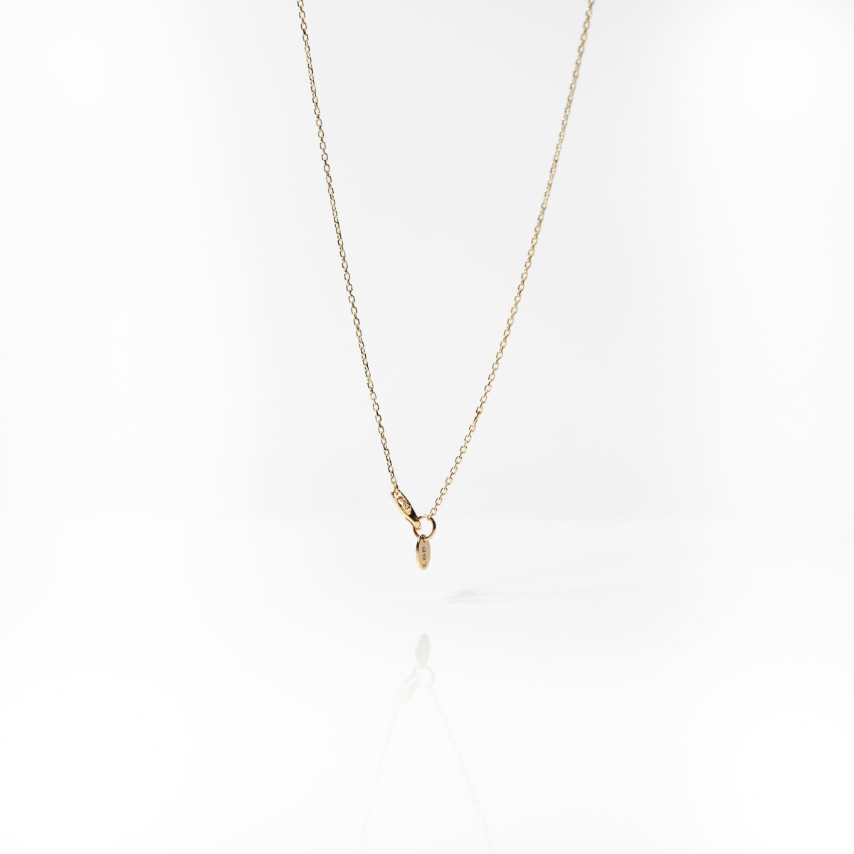 18K 0.3ct Bezel Lab Grown Diamond Necklace (YG) - aucentic