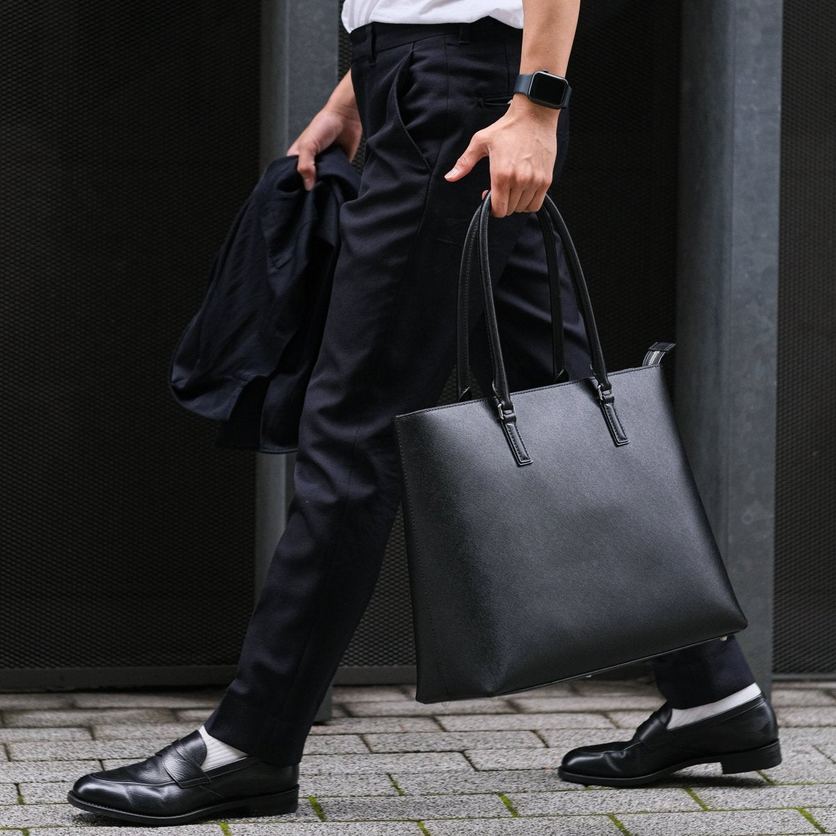 <受注生産 5月25日より順次配送>Italian Saffiano Leather Tote - aucentic