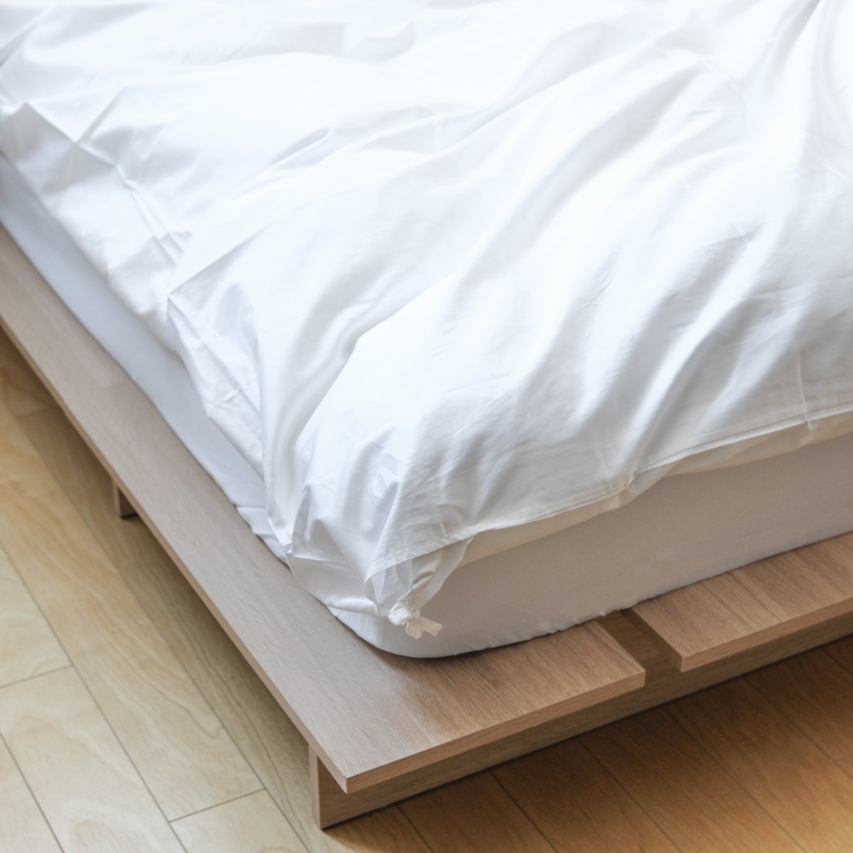 600TC Cotton Sateen Bedding Set(掛け布団カバー&ボックスシーツ&枕カバー) - aucentic