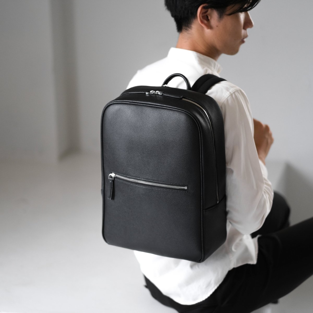 <受注生産:7月30日より順次発送予定>Full Grain Leather Backpack - aucentic