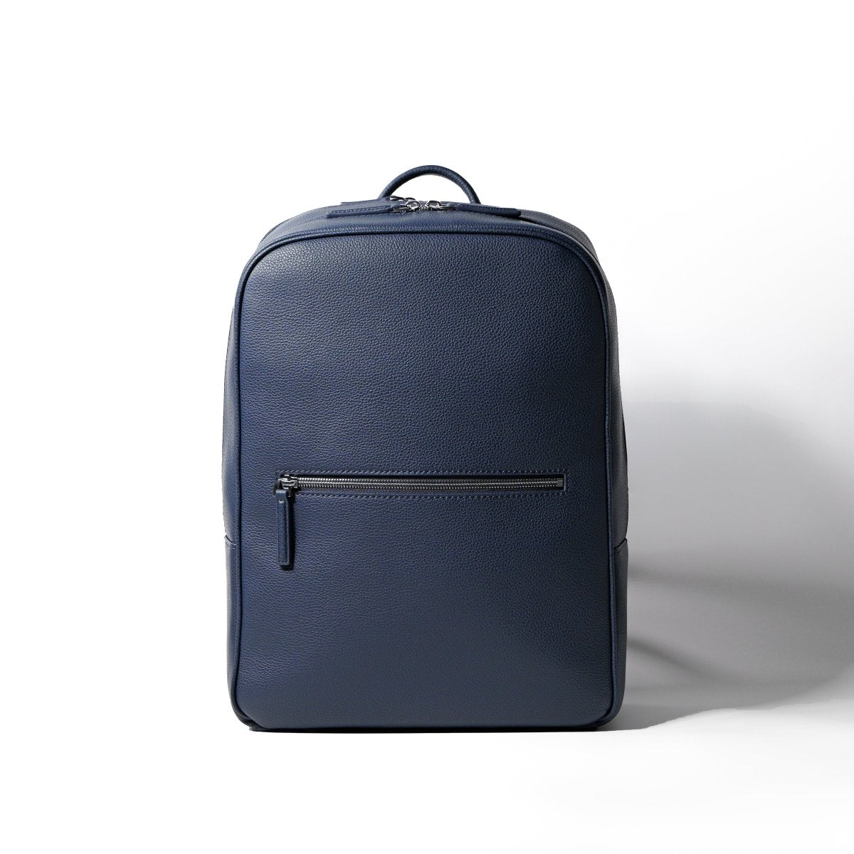 Full Grain Leather Backpack (Navy) - aucentic
