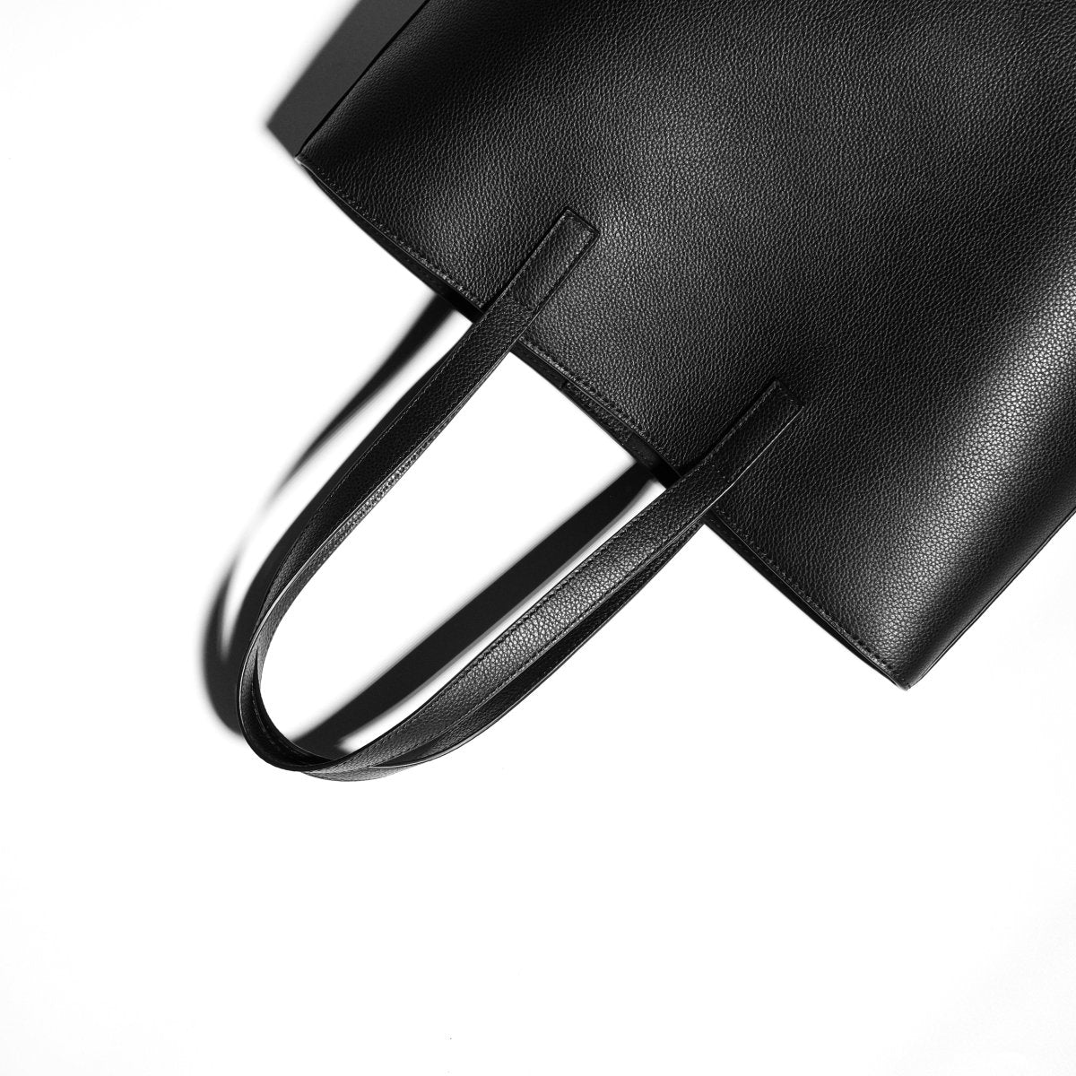 Italian Leather Casual Tote (Navy) - aucentic