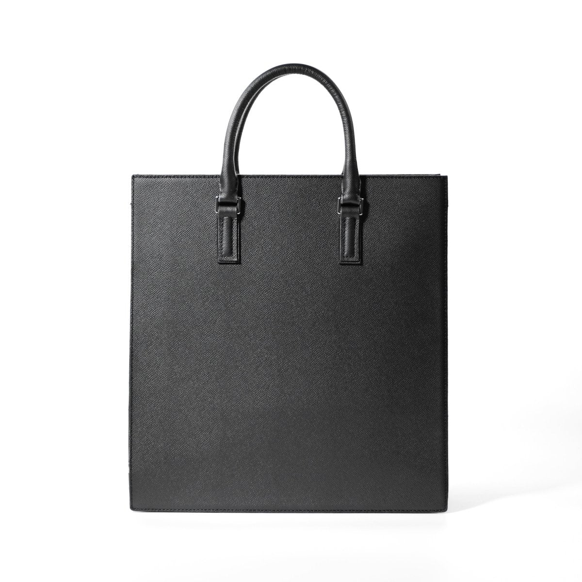 Italian Leather Vertical Tote - aucentic