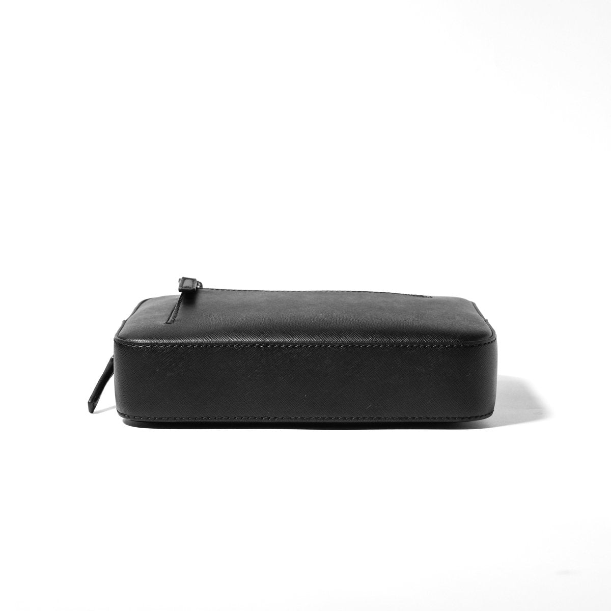 Italian Saffiano Leather Crossbody Bag (Black) - aucentic