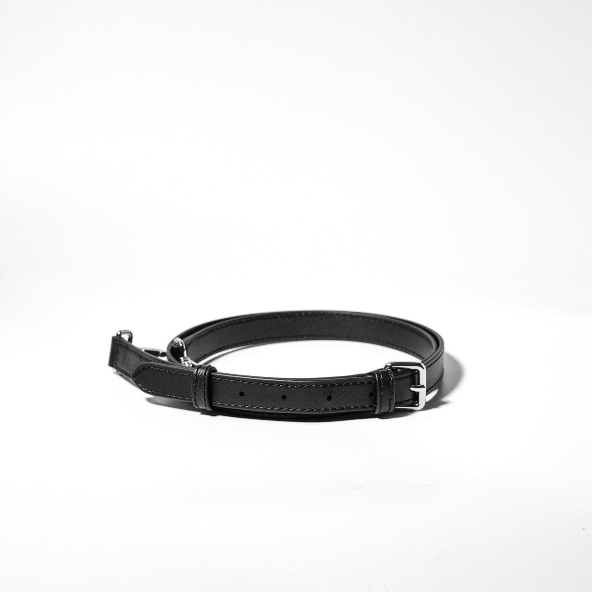 Italian Saffiano Leather Crossbody Bag (Black) - aucentic