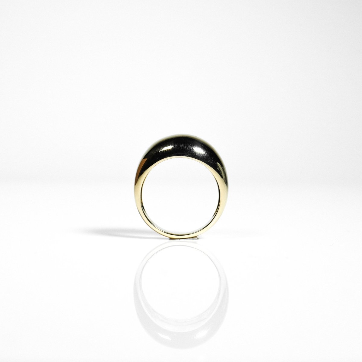 14k Solid Gold Bold Ring - aucentic