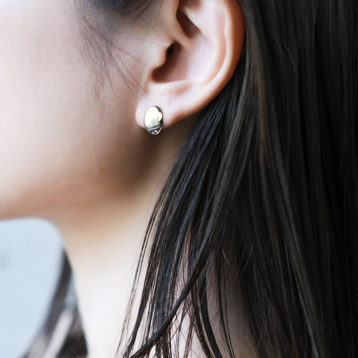 14K Wave Plate Earrings - aucentic