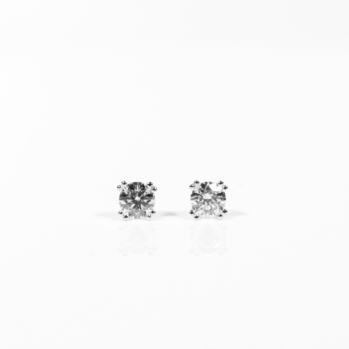 18K 0.3ct Lab Grown Diamond Studs (WG) - aucentic