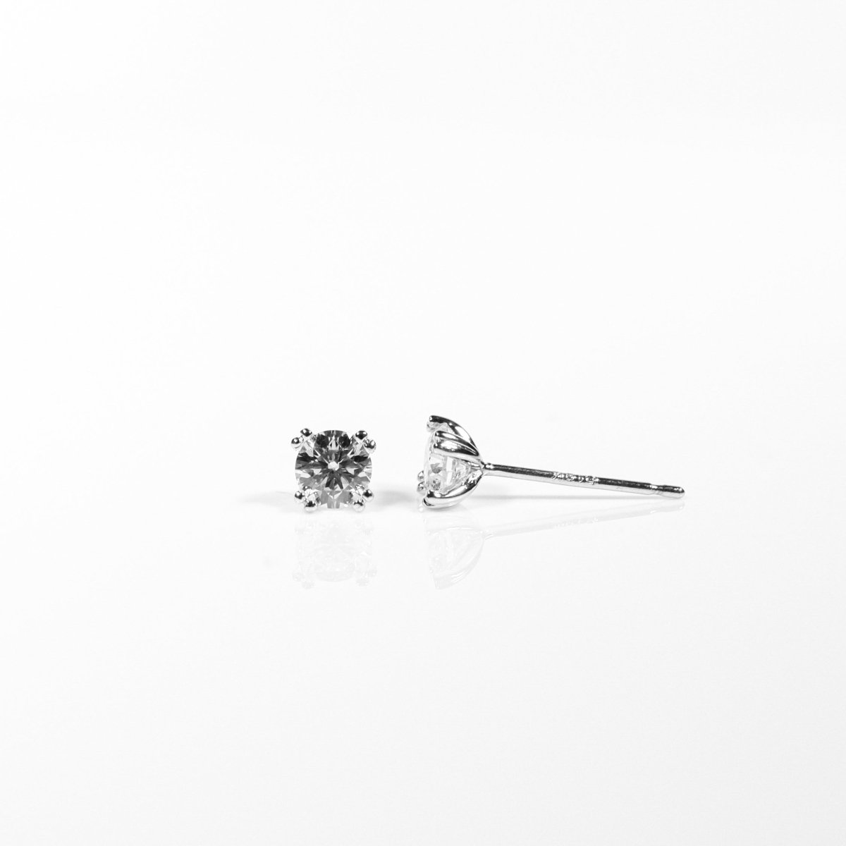 18K 0.3ct Lab Grown Diamond Studs (WG) - aucentic