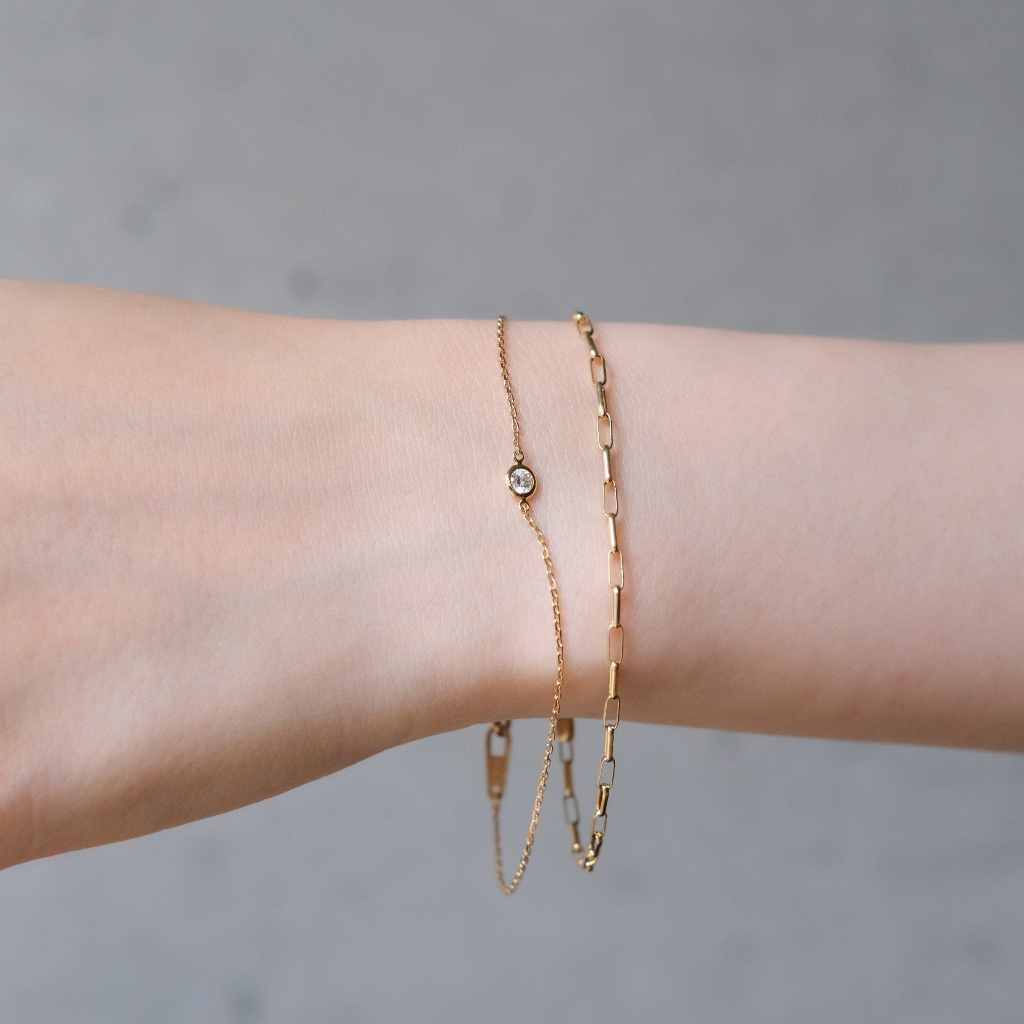 18K 1Point Diamond Bracelet - aucentic