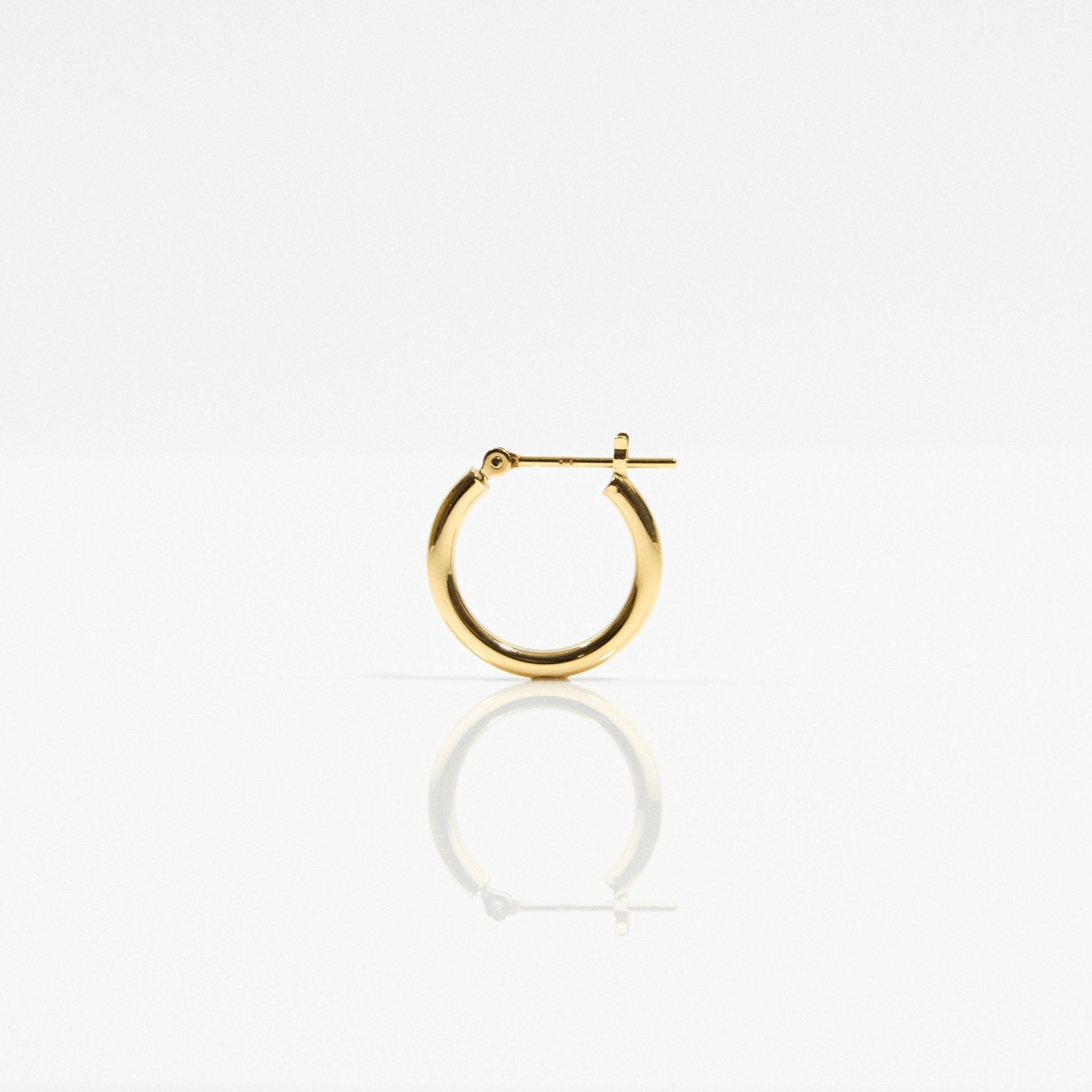 18K Gold Hoops 1.5cm - aucentic
