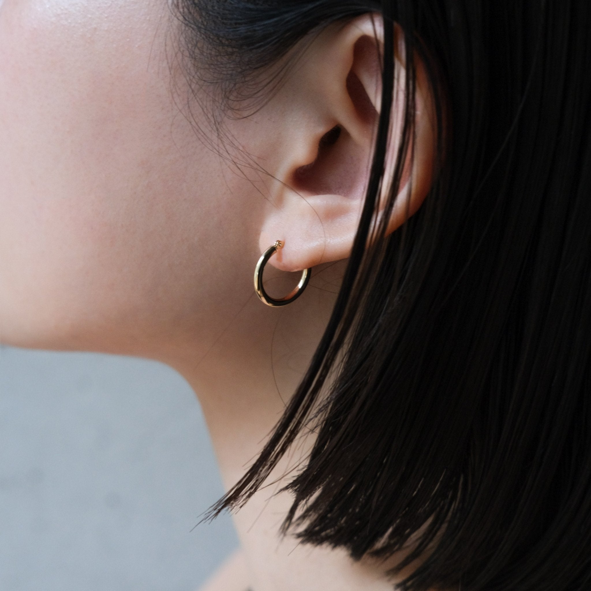 18K Gold Hoops 1.5cm - aucentic