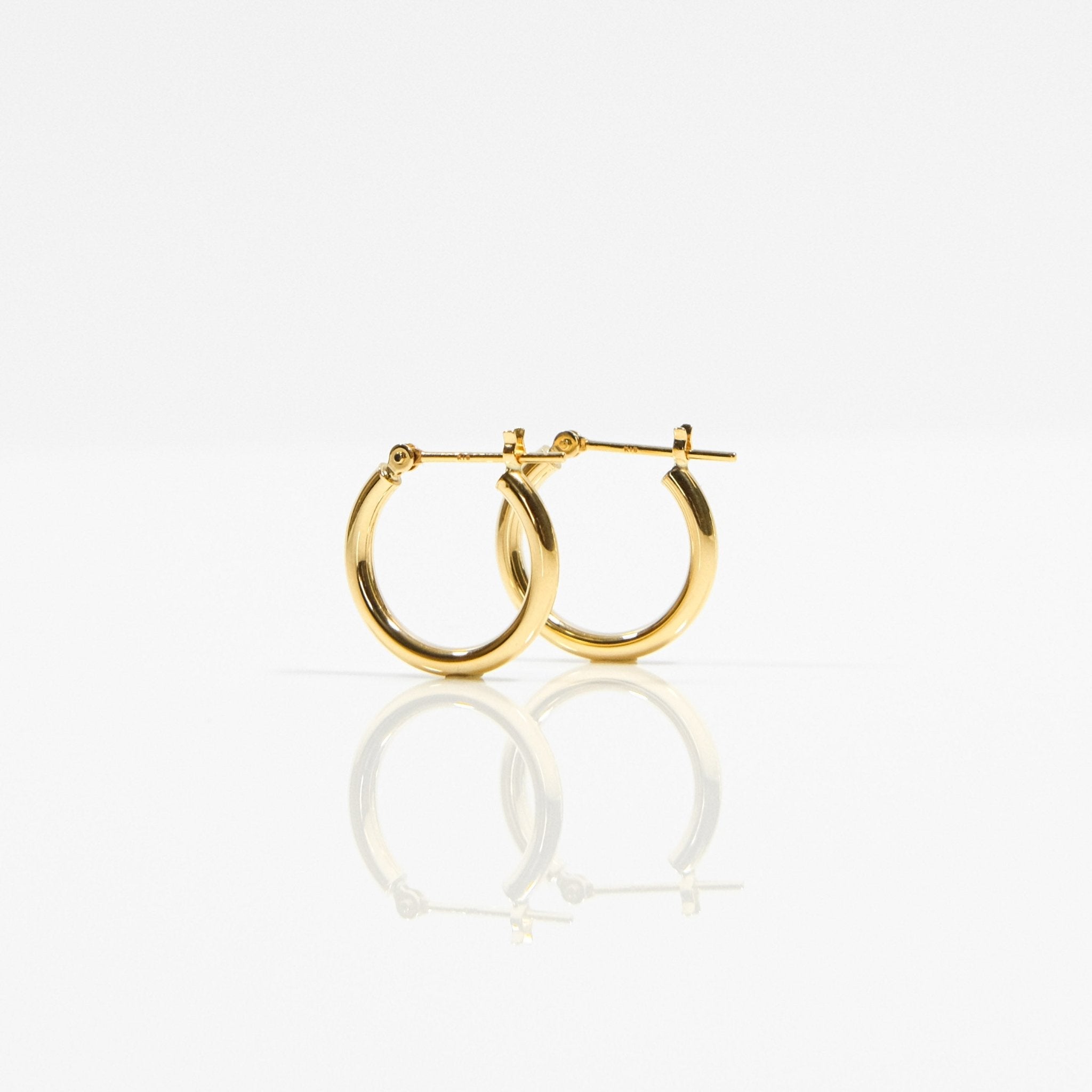 18K Gold Hoops 1.5cm - aucentic