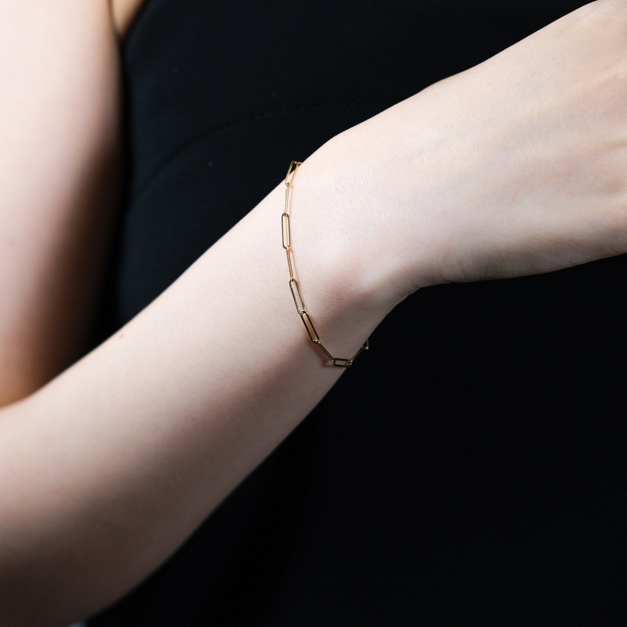 18K Paperclip Bracelet - aucentic