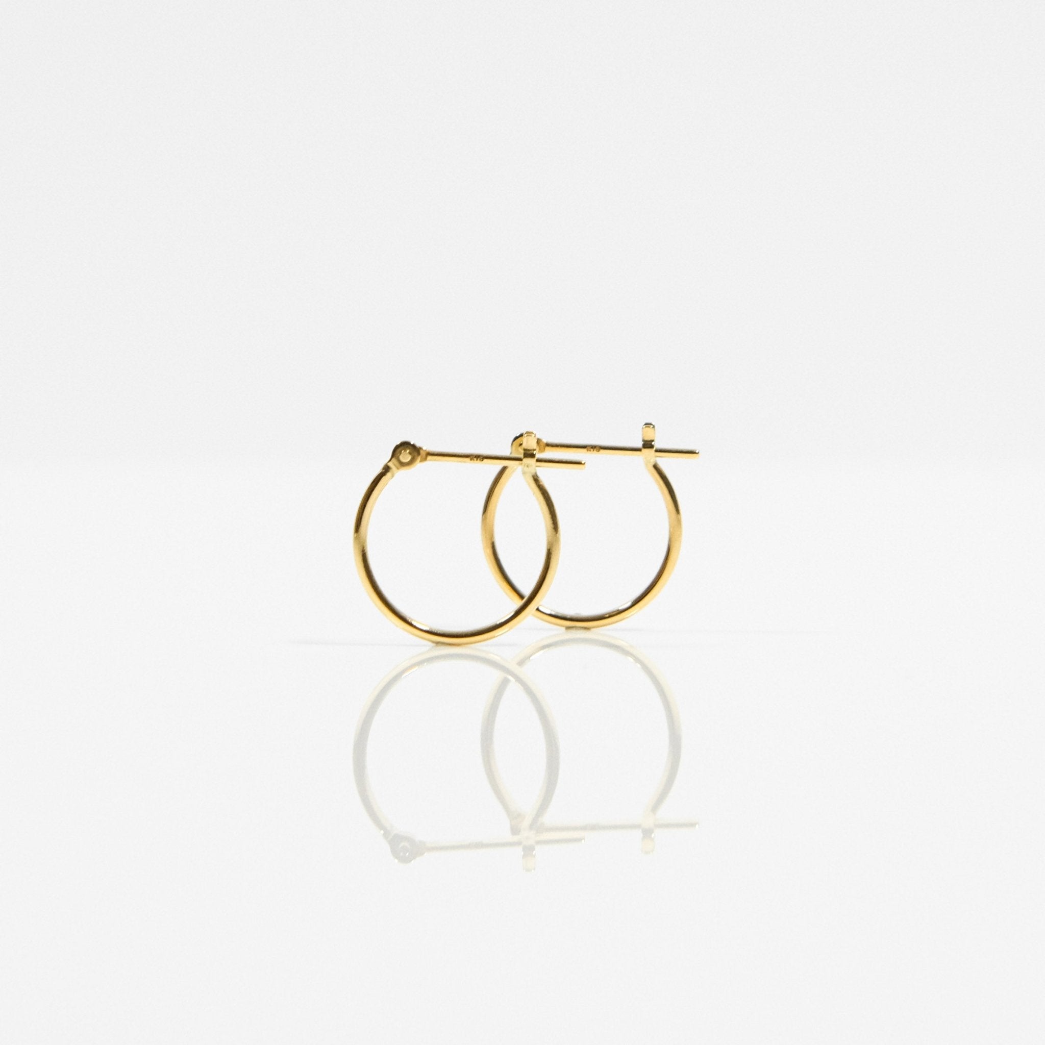 18K Skinny Hoops 1.3cm - aucentic