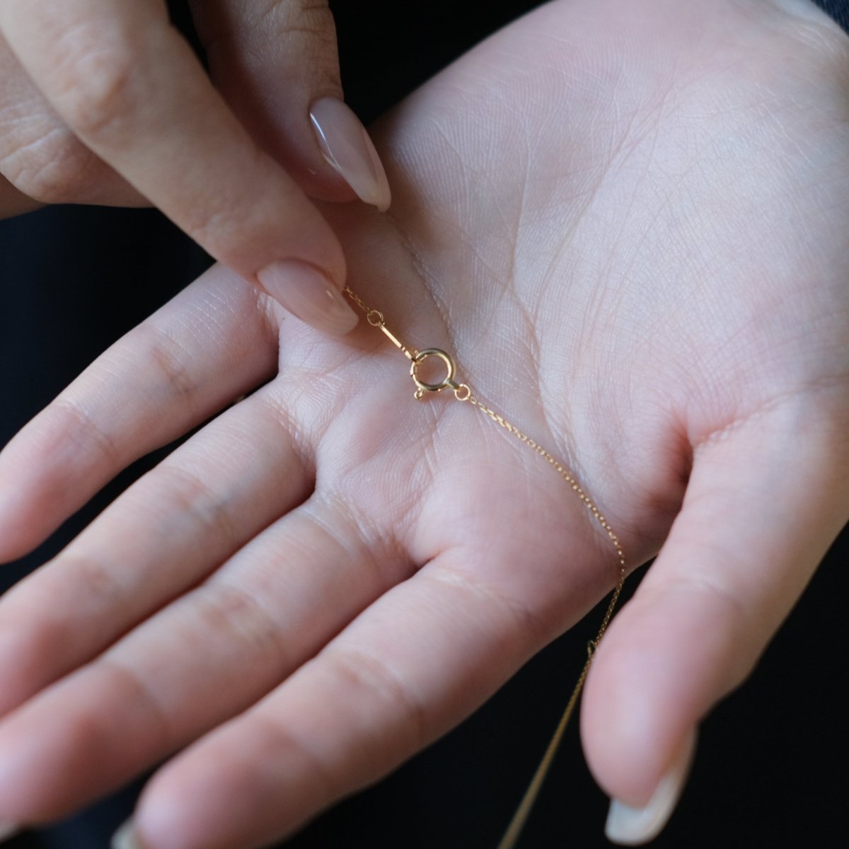 18k Solid Gold Cable Chain - aucentic