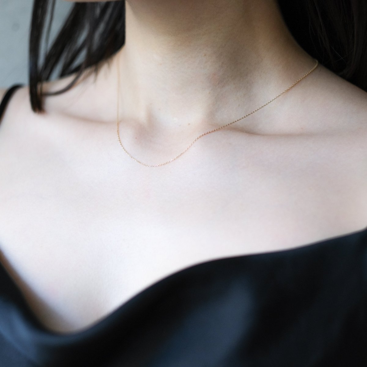 18k Solid Gold Cable Chain - aucentic