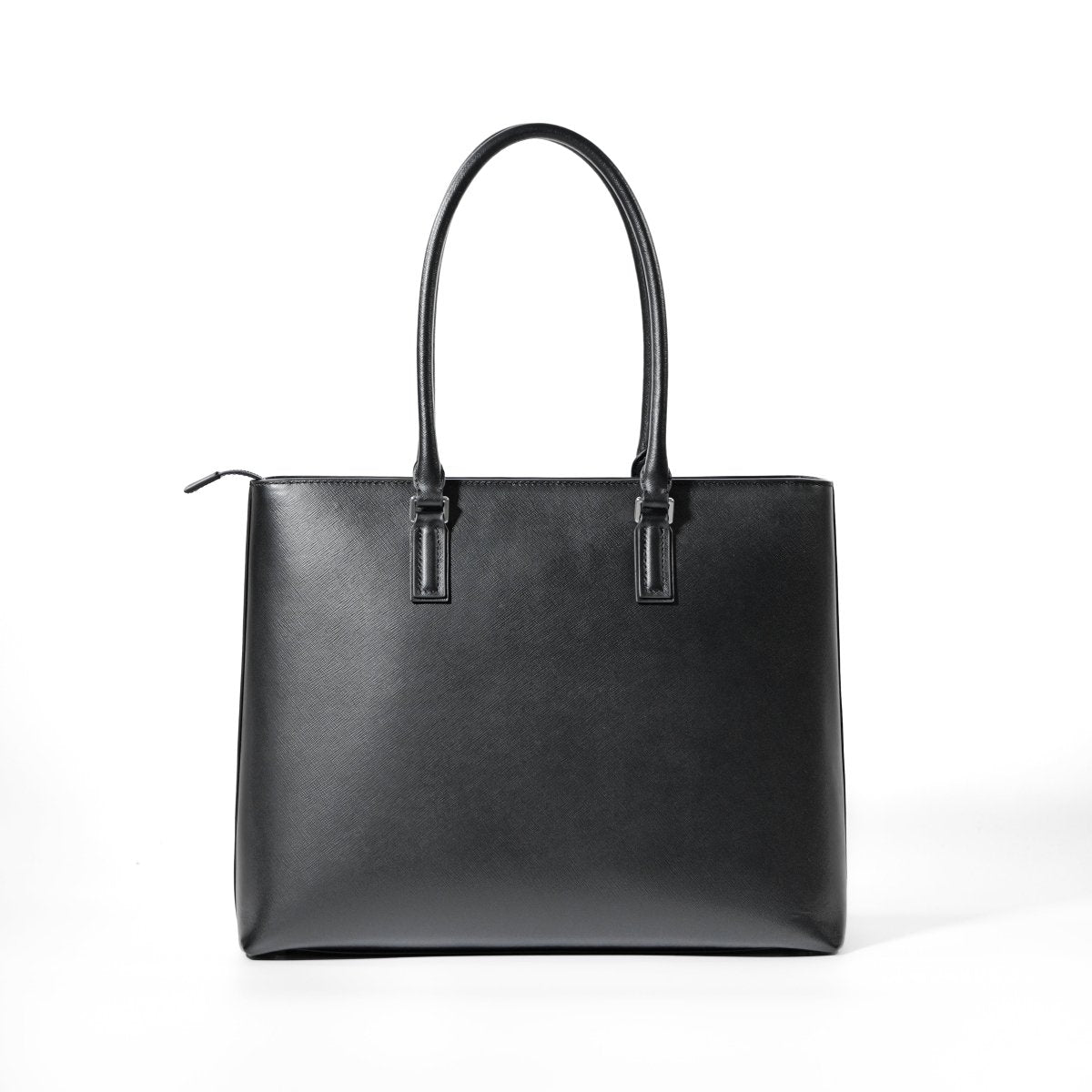 <受注生産：6月上旬より順次発送予定>Italian Saffiano Leather Tote (Black) - aucentic