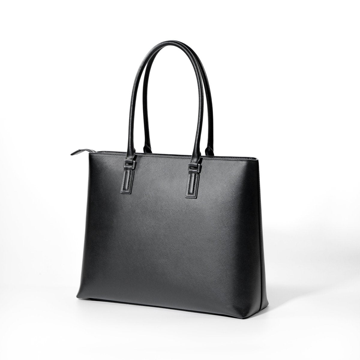 <受注生産：6月上旬より順次発送予定>Italian Saffiano Leather Tote (Black) - aucentic