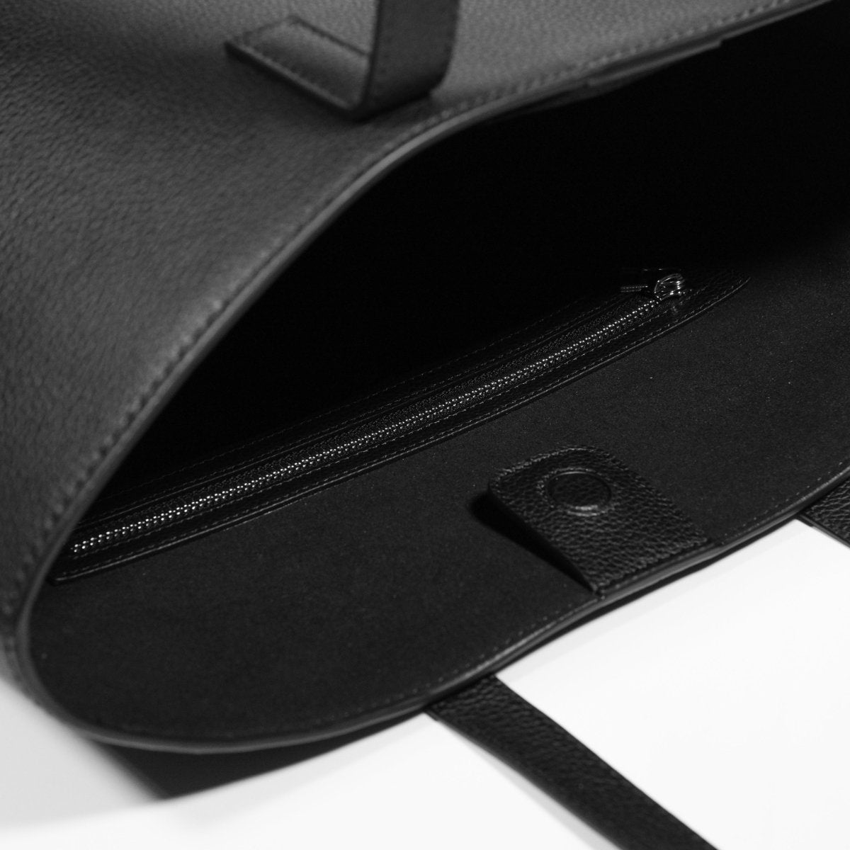 Italian Leather Casual Tote (Navy) - aucentic