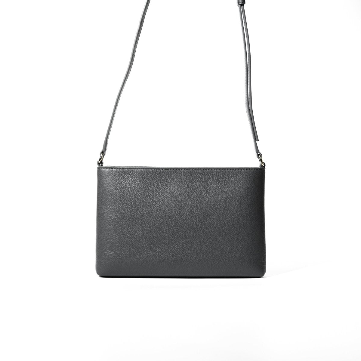 Italian Leather Sacoche (Grey) - aucentic