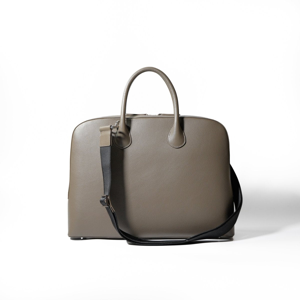 Italian Leather Smart Casual Brief (Beige) - aucentic