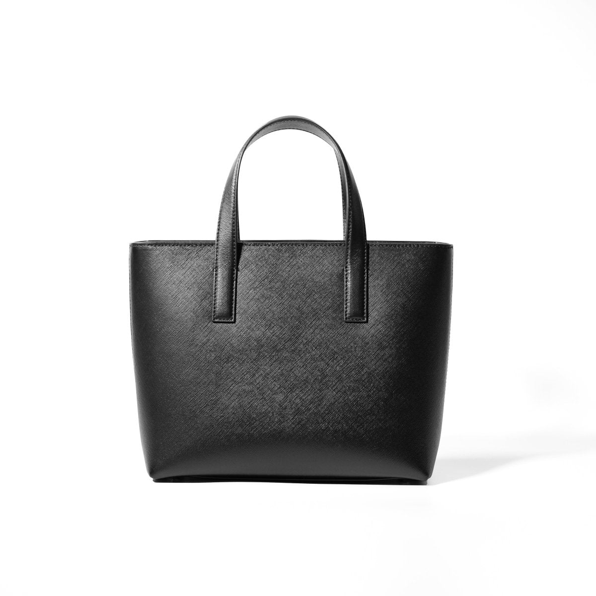Saffiano Leather Small Tote (Black) - aucentic