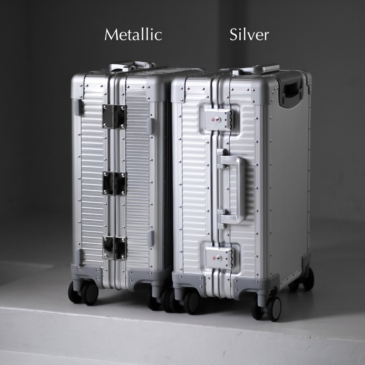 <受注生産>Stripe Aluminum Suitcase(Metallic) Op.13 - aucentic