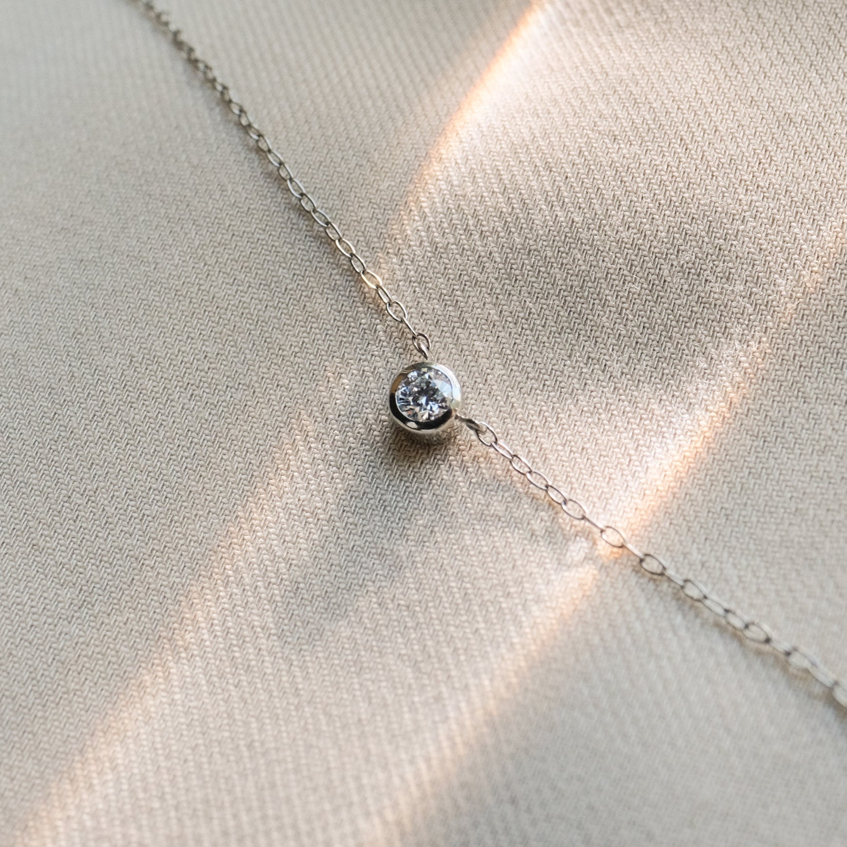 0.1ct 1Point Diamond Necklace - aucentic