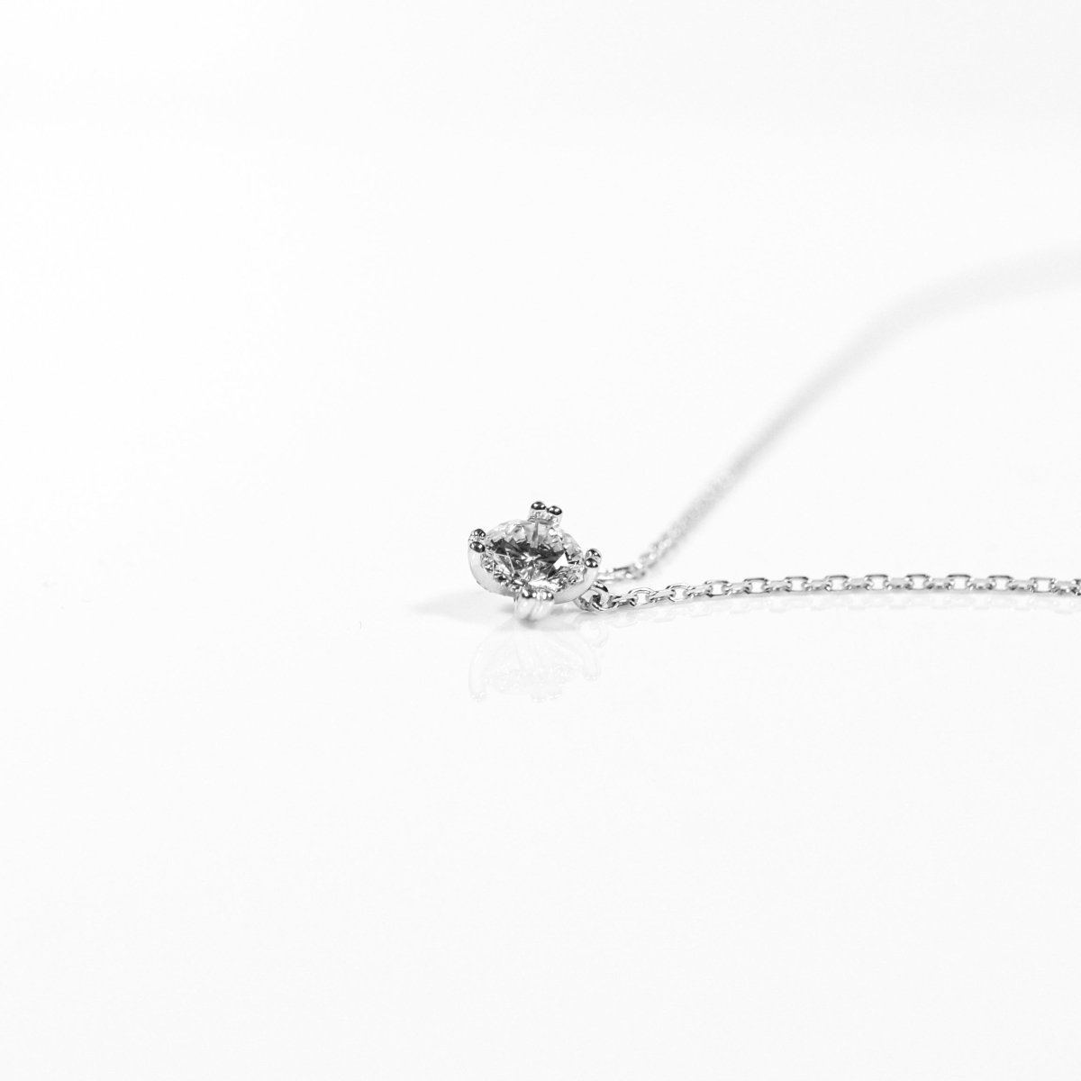 18K 0.3ct Lab Grown Diamond Necklace (WG) - aucentic