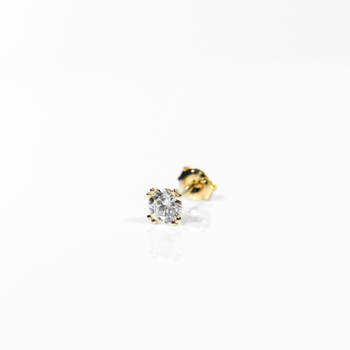 18K 0.3ct Lab Grown Diamond Studs (YG) - aucentic