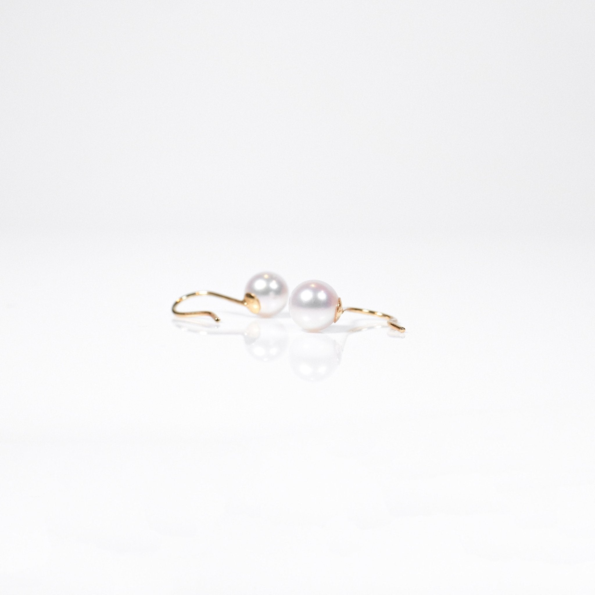 18K Akoya Pearl Drop Earrings - aucentic