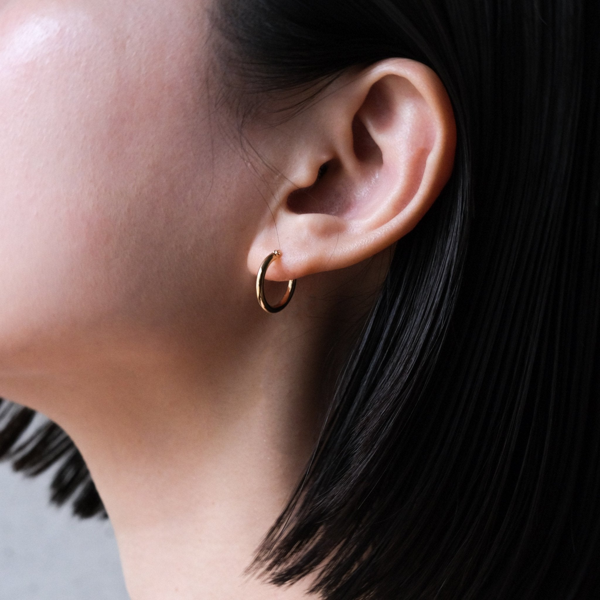 18K Gold Hoops 1.5cm - aucentic