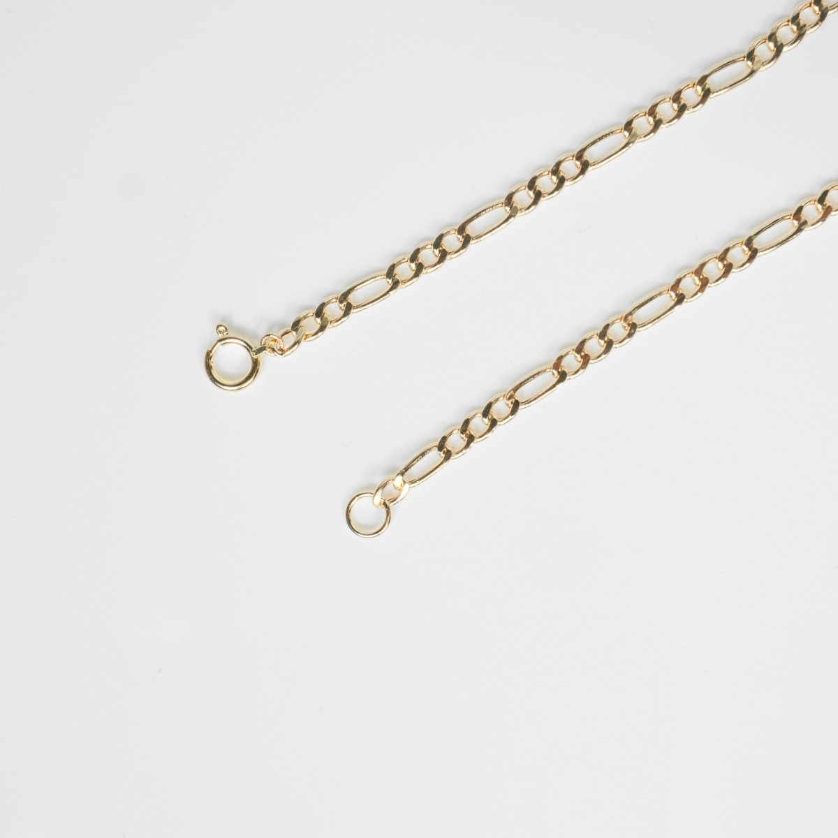 18K Hollow Figaro Chain Bracelet - aucentic