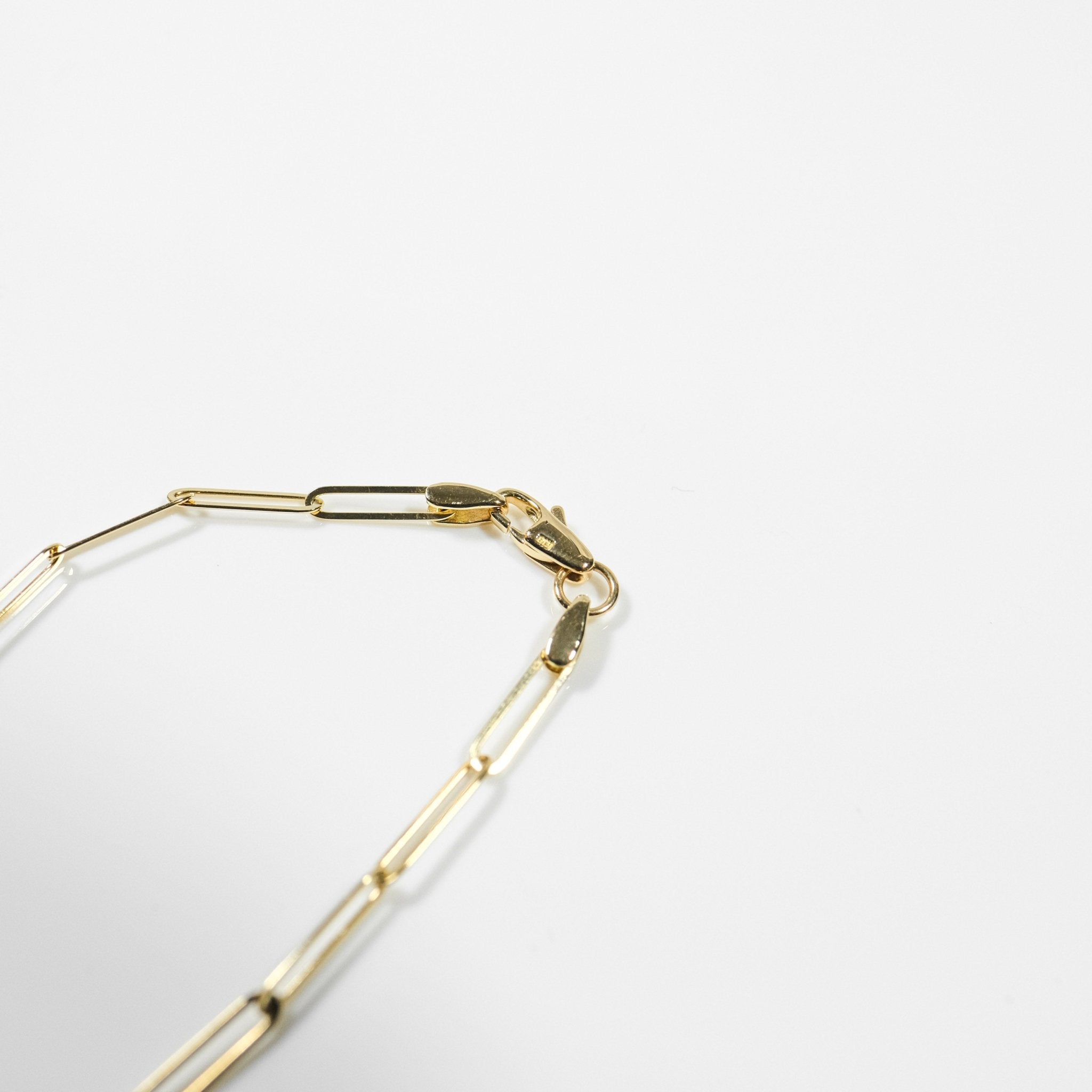 18K Paperclip Bracelet - aucentic