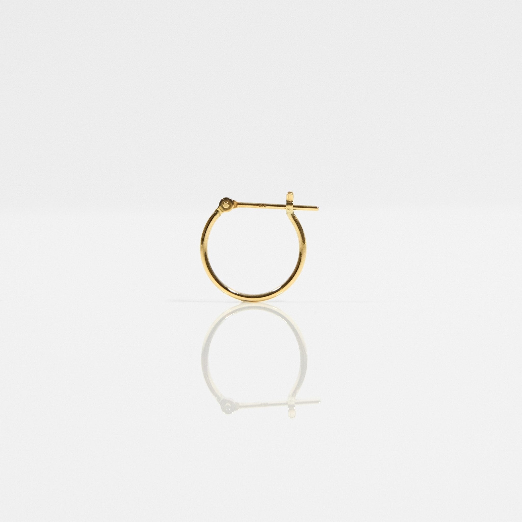 18K Skinny Hoops 1.3cm - aucentic